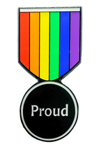 Load image into Gallery viewer, LGBTQIA+ Proud Medal Pin