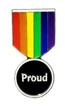 Load image into Gallery viewer, LGBTQIA+ Proud Medal Pin