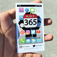 Load image into Gallery viewer, Black 365 Calender Enamel Pin
