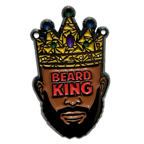 Beard King Enamel Pin