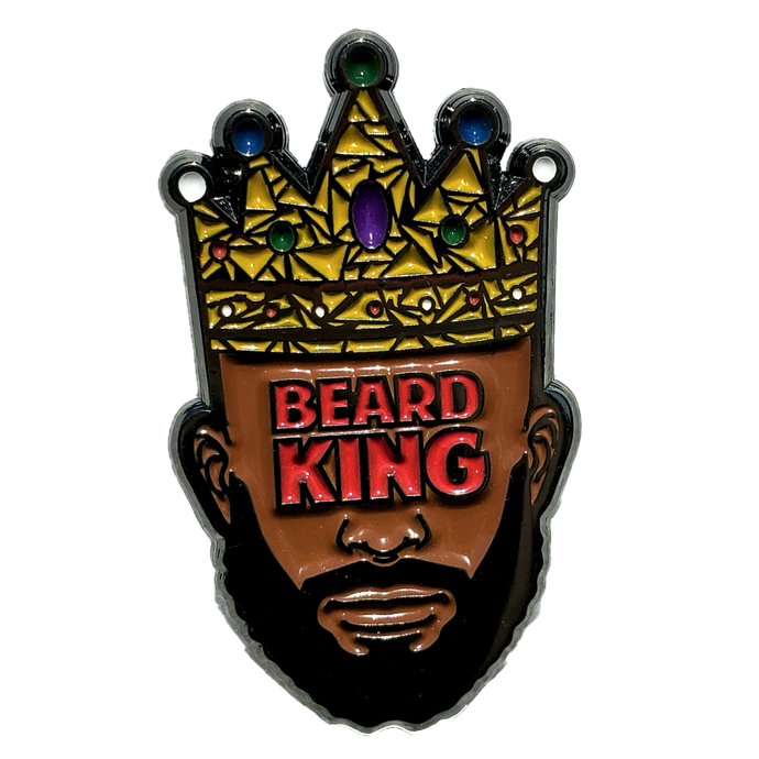 Beard King Enamel Pin
