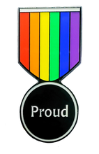 Load image into Gallery viewer, LGBTQIA+ Proud Medal Pin
