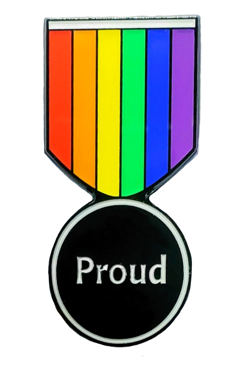 LGBTQIA+ Proud Medal Pin