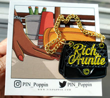 Load image into Gallery viewer, Rich Auntie Purse Enamel Pin
