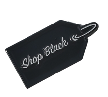 Load image into Gallery viewer, Shop Black Tag Enamel Pin 
